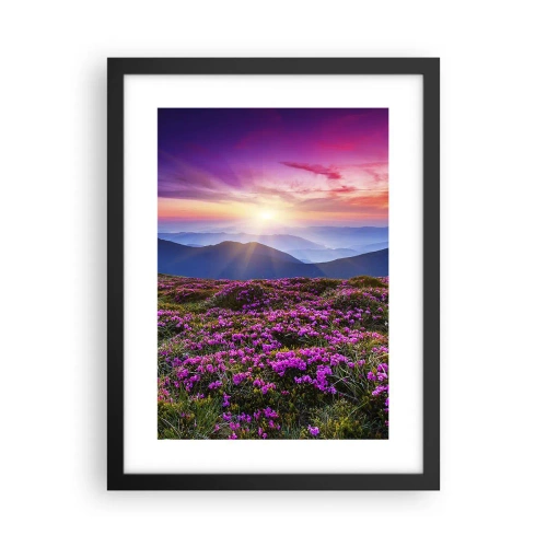 Poster in een zwarte lijst - Kruiden roken naar verse trossen van de velden - 30x40 cm