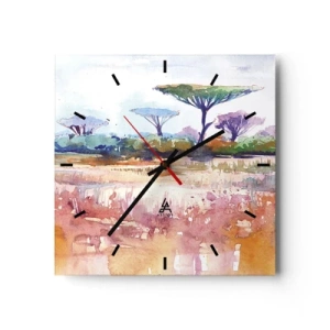 Wandklok - Klok - Savanne kleuren - 30x30 cm