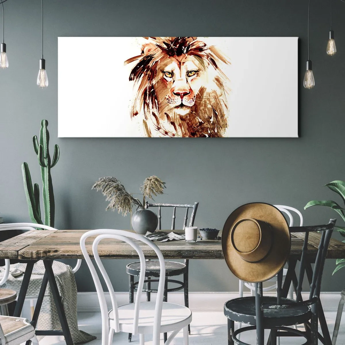 Schilderen op canvas - Kracht en waardigheid - 160x50 cm