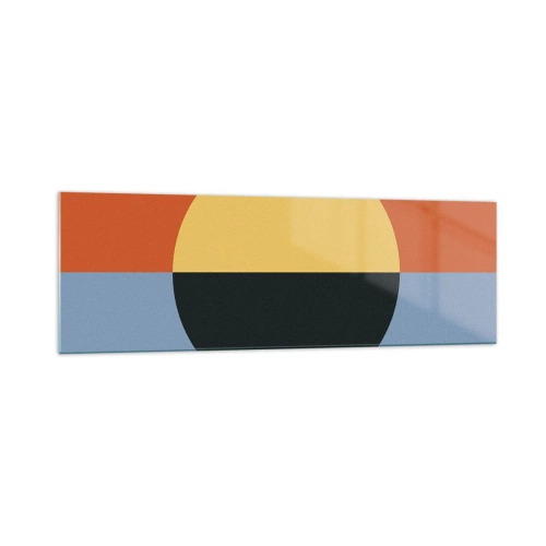 Schilderen op glas - Een compositie van warmte en koelte - 160x50 cm