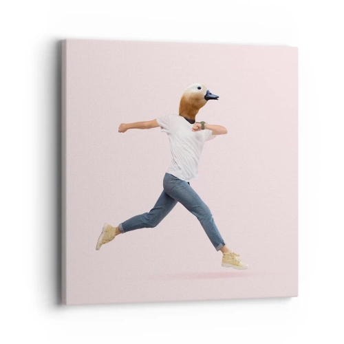Schilderen op canvas - Een snufje absurditeit - 40x40 cm