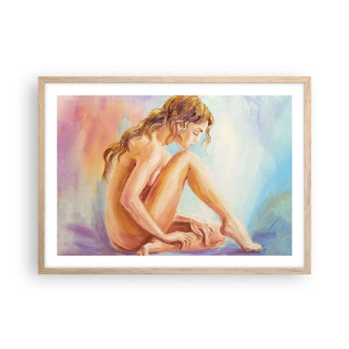 Een poster in een licht eiken lijst - De daad van de jeugd - 70x50 cm