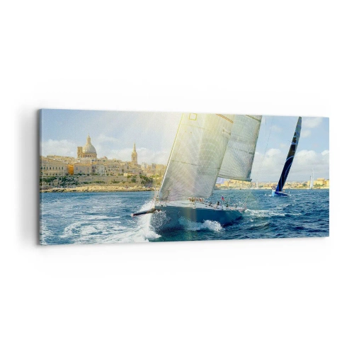 Schilderen op canvas - Het is tijd om de stad te verlaten - 100x40 cm