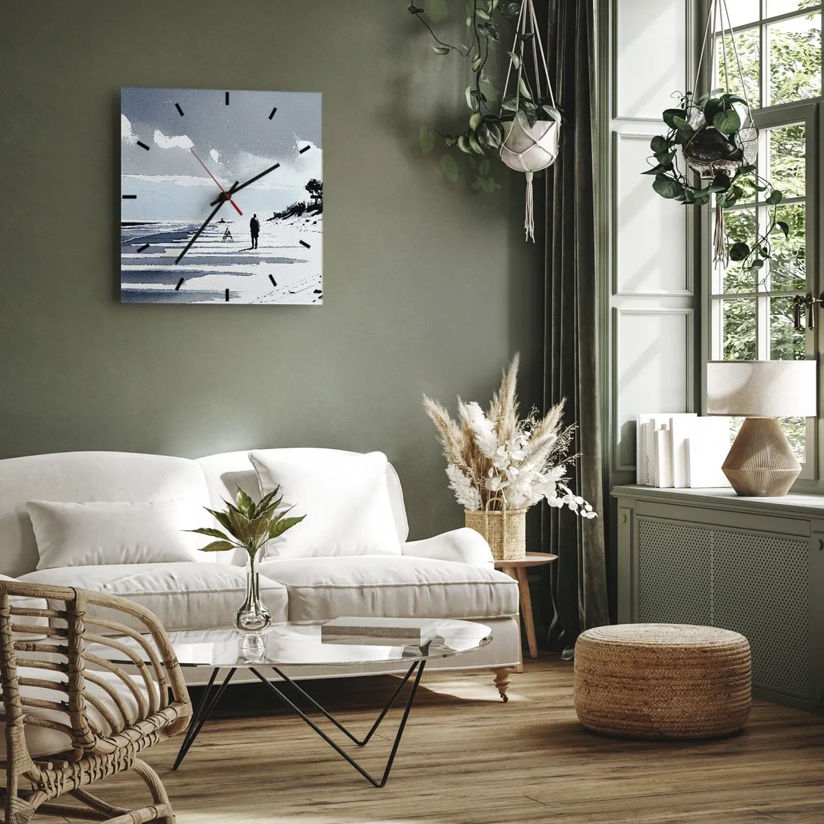 Wandklok - Klok - Alleen - 40x40 cm