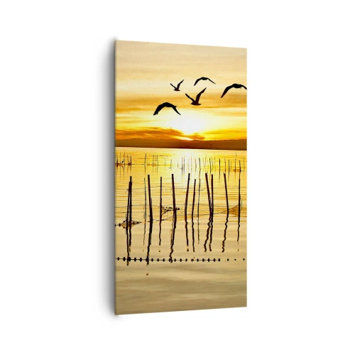 Schilderen op canvas - In de visserij - 65x120 cm