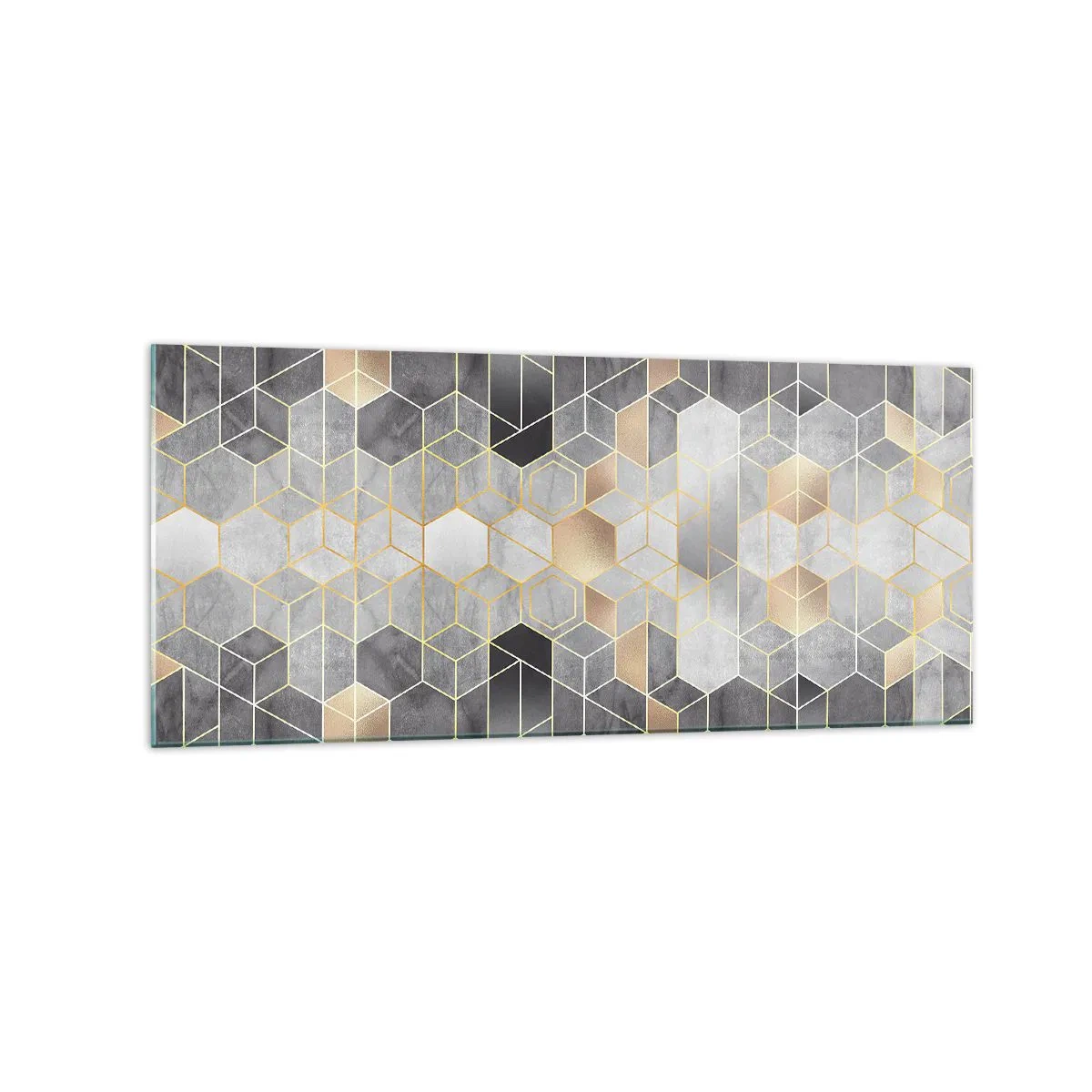 Schilderen op glas - Diamant samenstelling - 120x50 cm