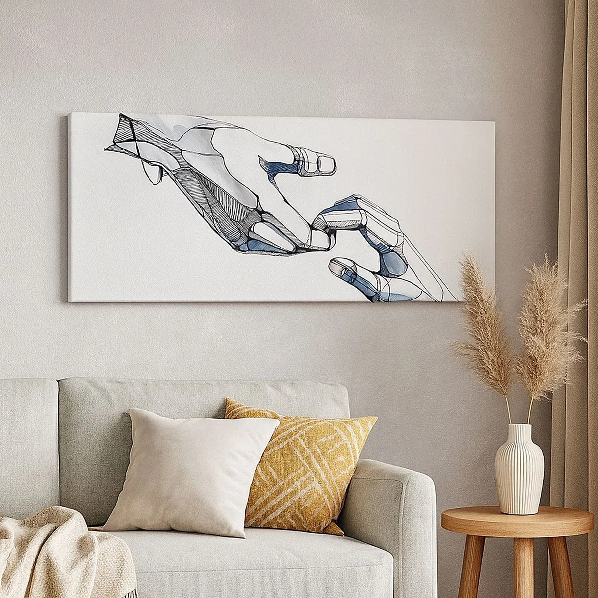 Schilderen op canvas - Een goed gebaar - 100x40 cm