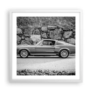 Poster in een witte lijst - De legende van de jaren 60 - 50x50 cm