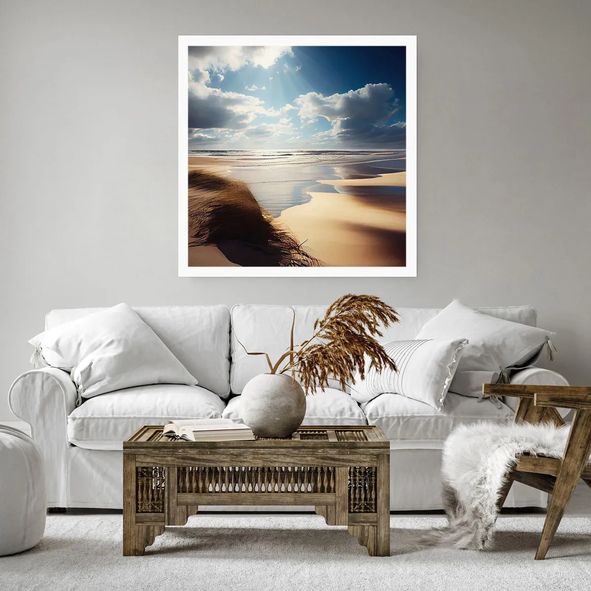 Poster - Strand, wild strand - 30x30 cm