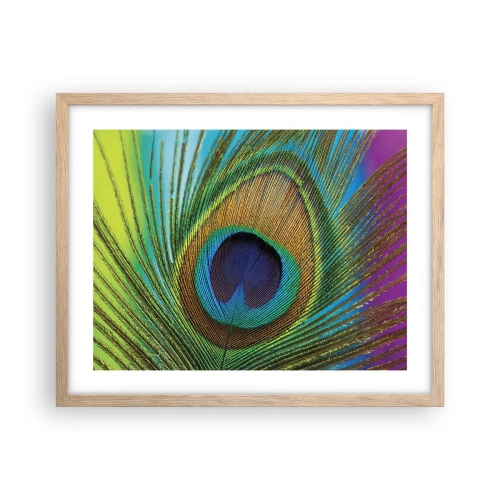 Een poster in een licht eiken lijst - Oog in oog - 50x40 cm
