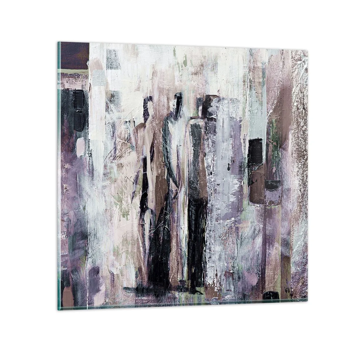 Schilderen op glas - De mysterieuze drie - 50x50 cm