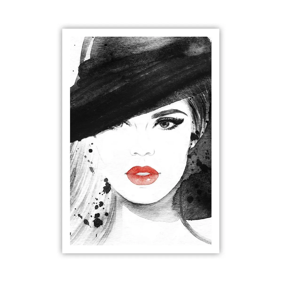 Poster - Vrouw in het zwart - 70x100 cm