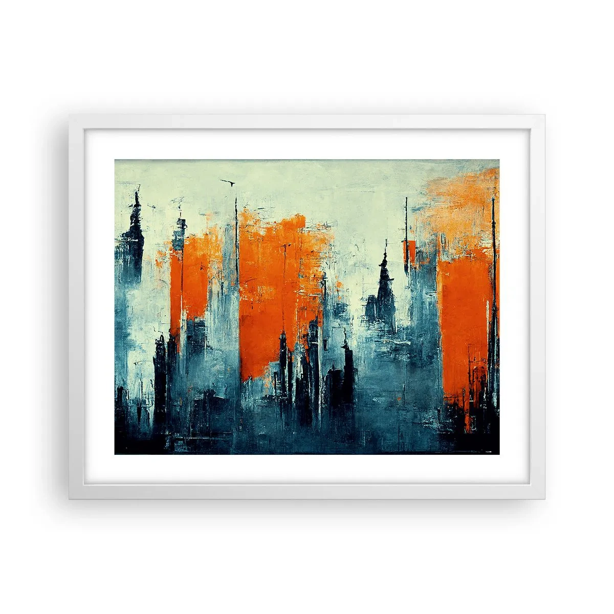 Poster in een witte lijst - Modern landschap - 50x40 cm