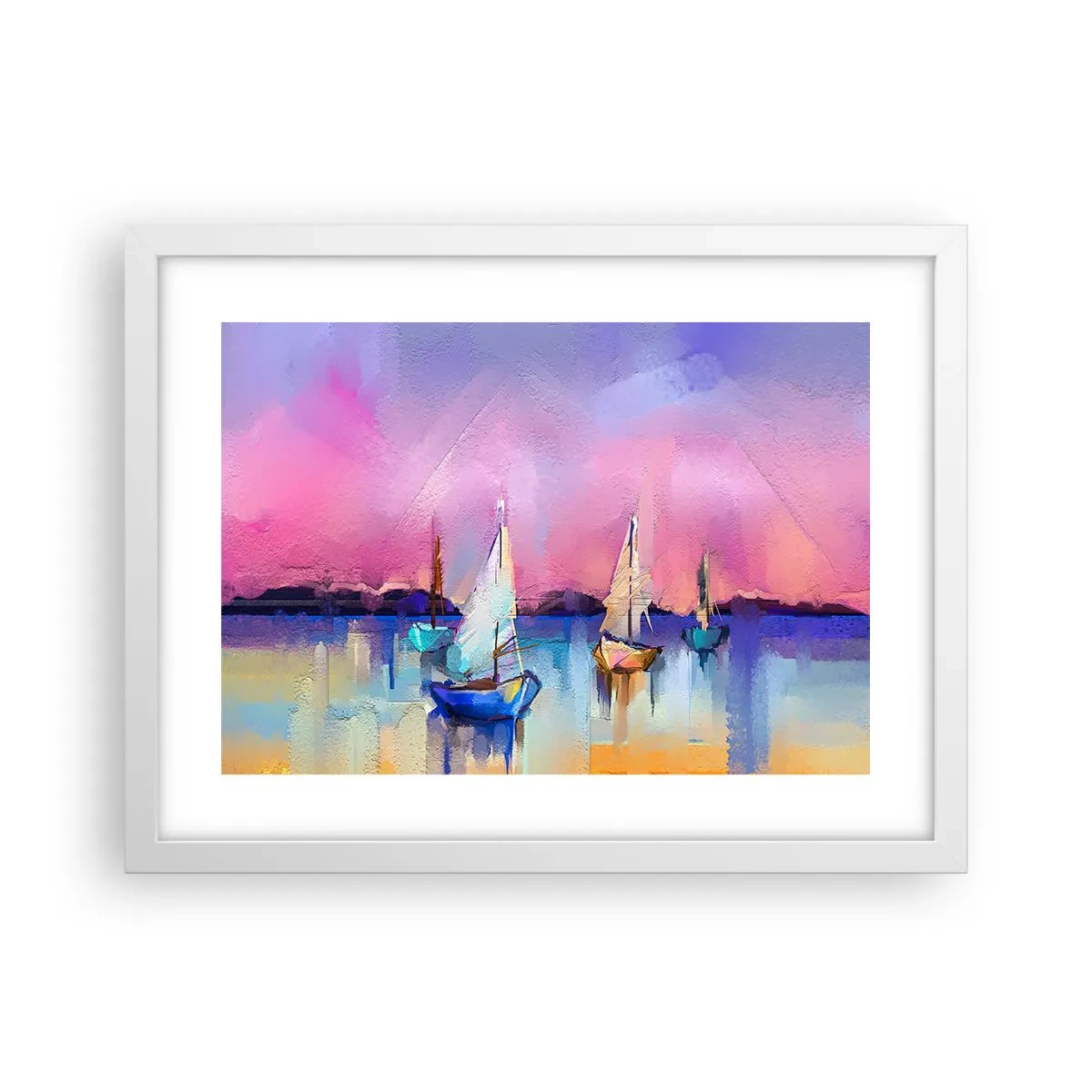 Poster in een witte lijst - Richting: breed water - 40x30 cm