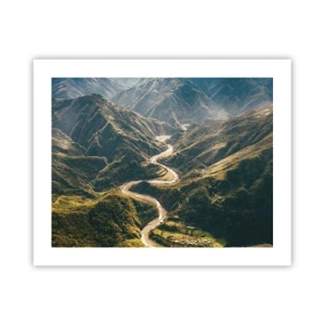 Poster - Recht uit het hart van de bergen - 50x40 cm