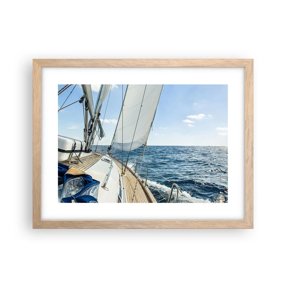 Een poster in een licht eiken lijst - Ahoi, avontuur - 40x30 cm