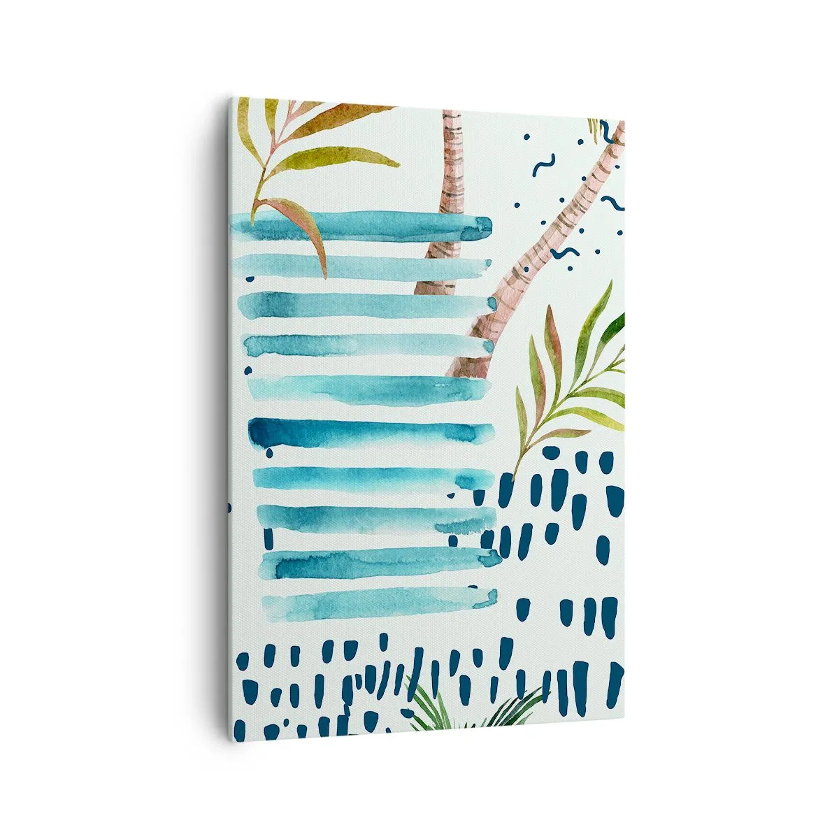 Schilderen op canvas - Vakantie onder palmbomen - 70x100 cm