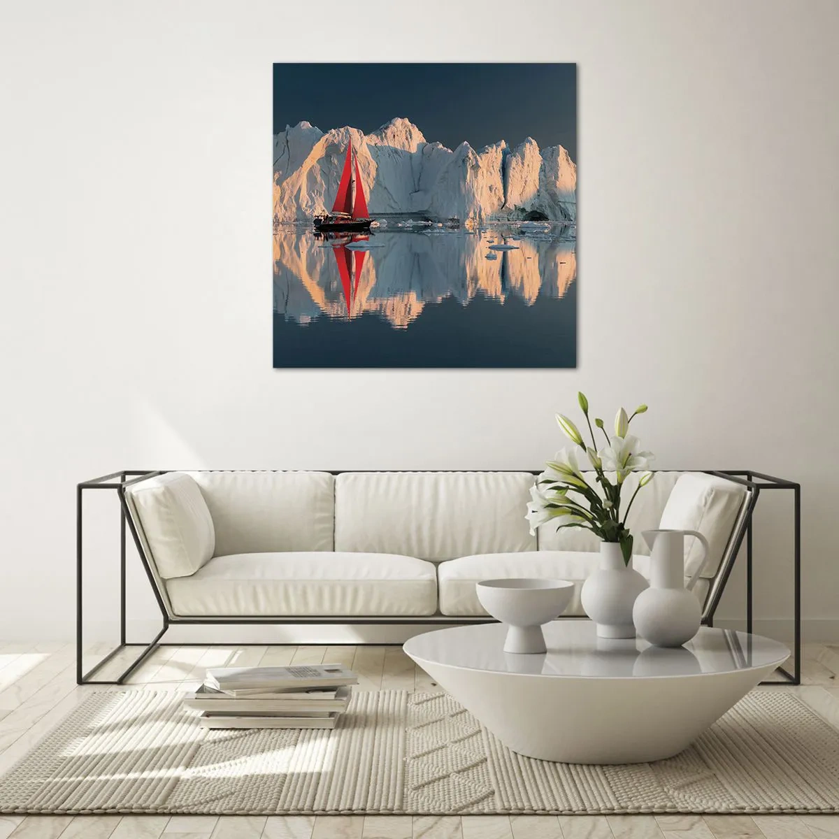 Schilderen op glas - Aan de rand van de wereld - 50x50 cm