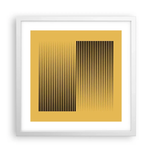 Poster in een witte lijst - Vierkant van tegenpolen - 40x40 cm