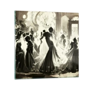 Schilderen op glas - De grote maskerade - 60x60 cm