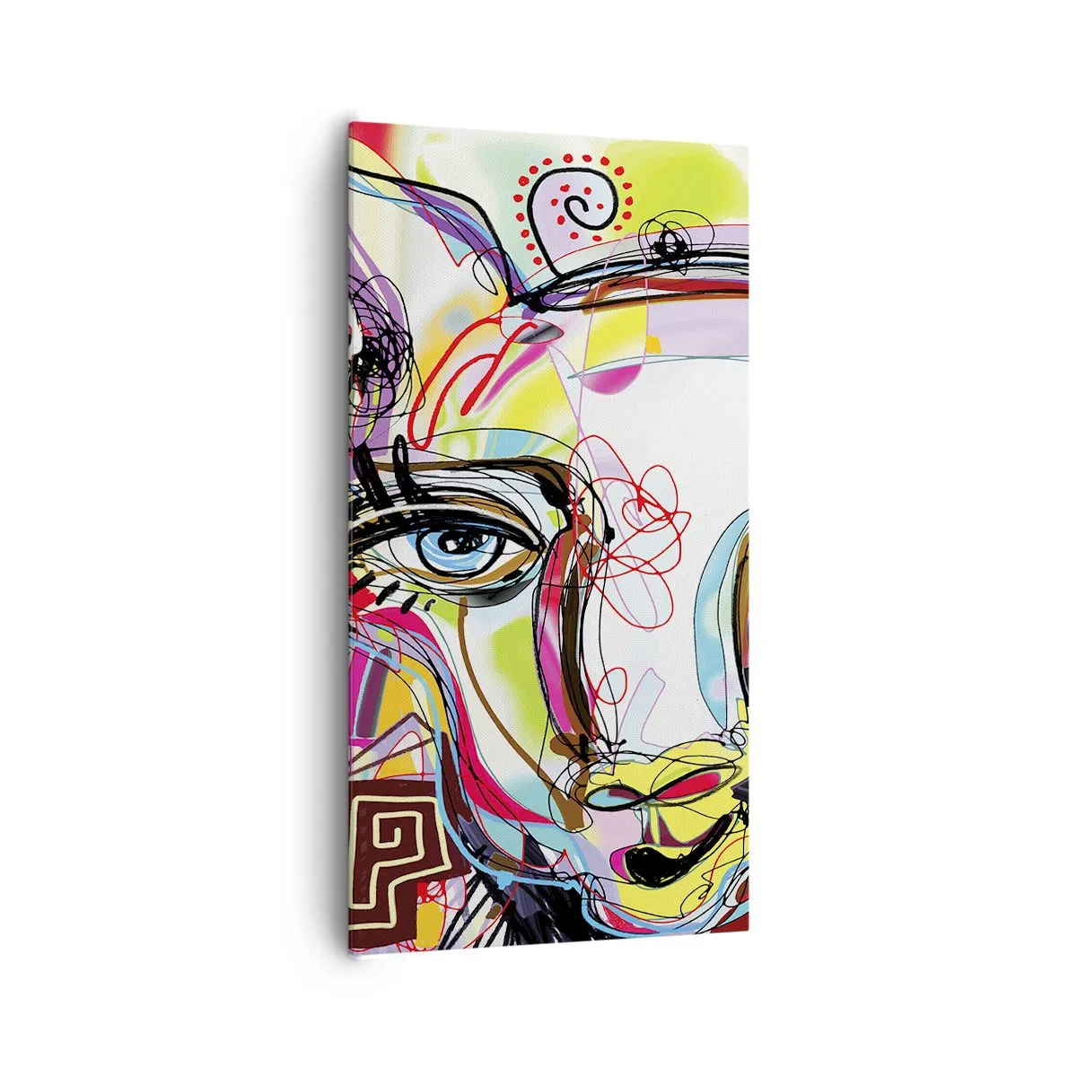 Schilderen op canvas - De rijkdom van het middelbare schooldiploma van de kat - 65x120 cm