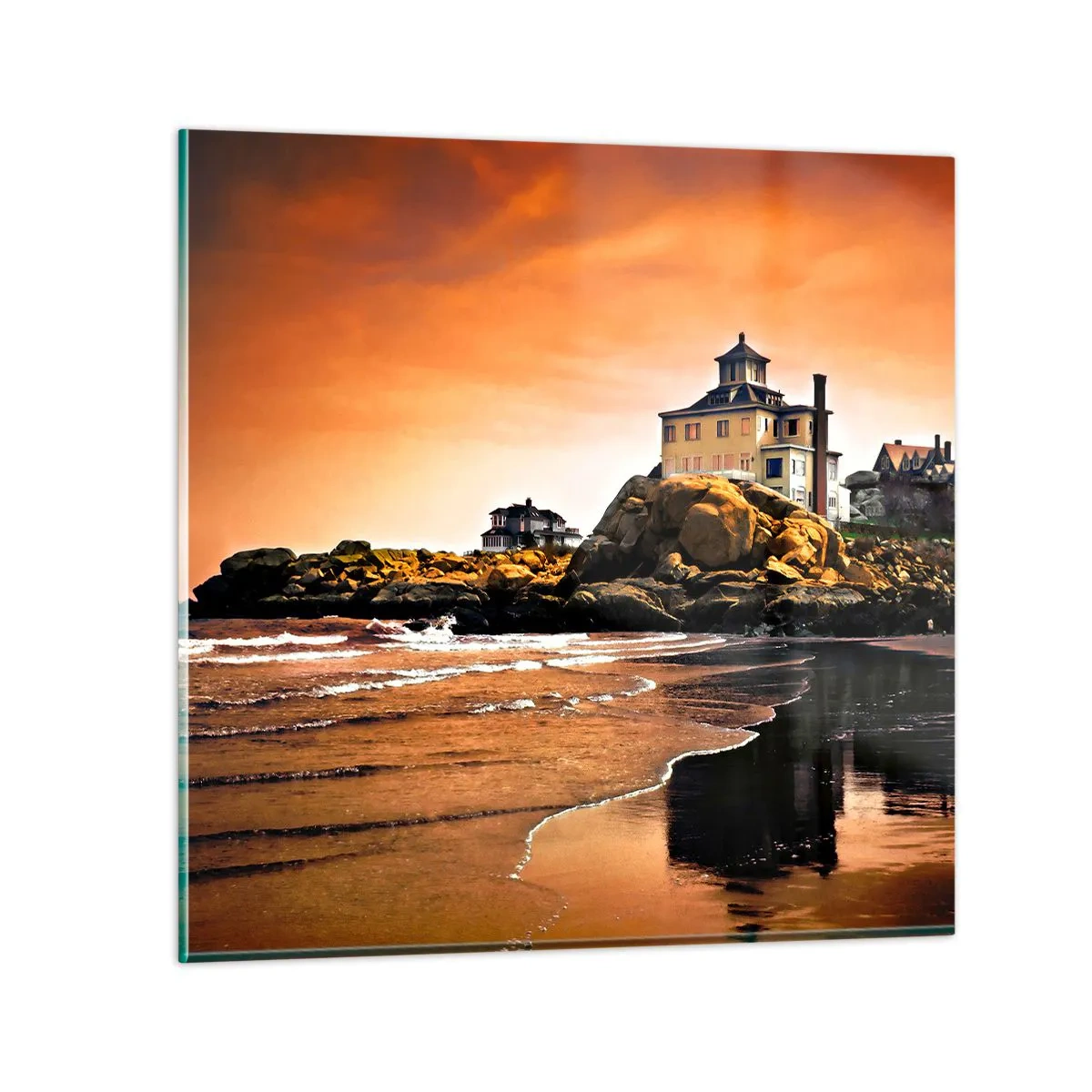 Schilderen op glas - Westkust elegantie - 50x50 cm