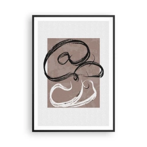 Poster in een zwarte lijst - Compositie – de zoektocht naar volheid - 70x100 cm