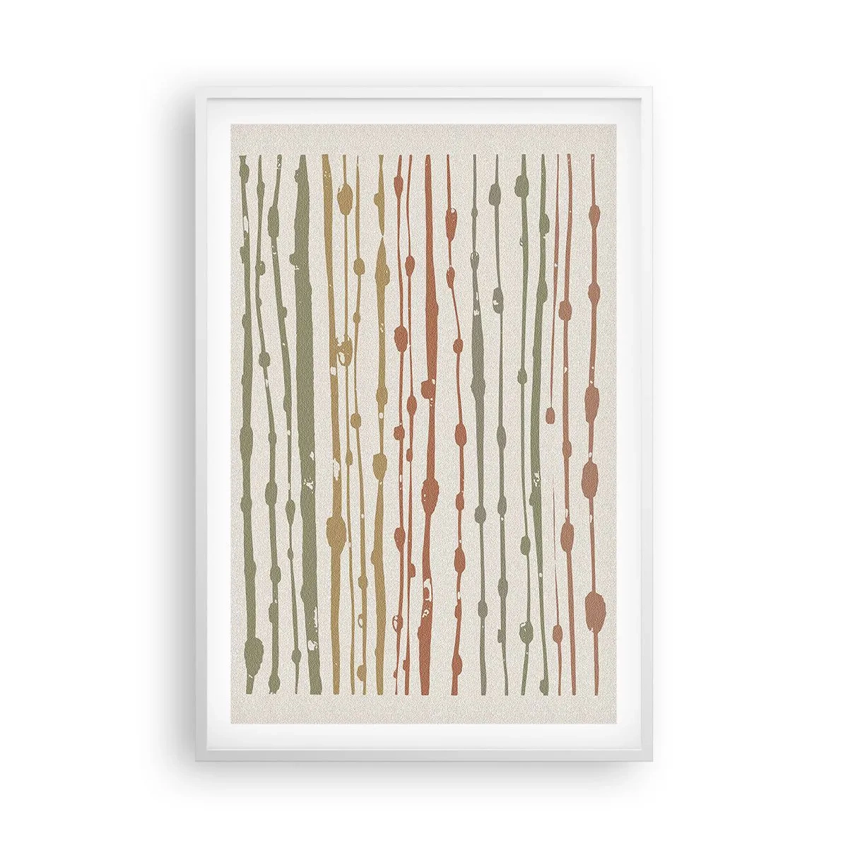 Poster in een witte lijst - Muzieknotatie van kleuren - 61x91 cm